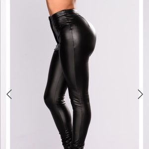 NWT Faux Black Leather Fashion Nova Pants